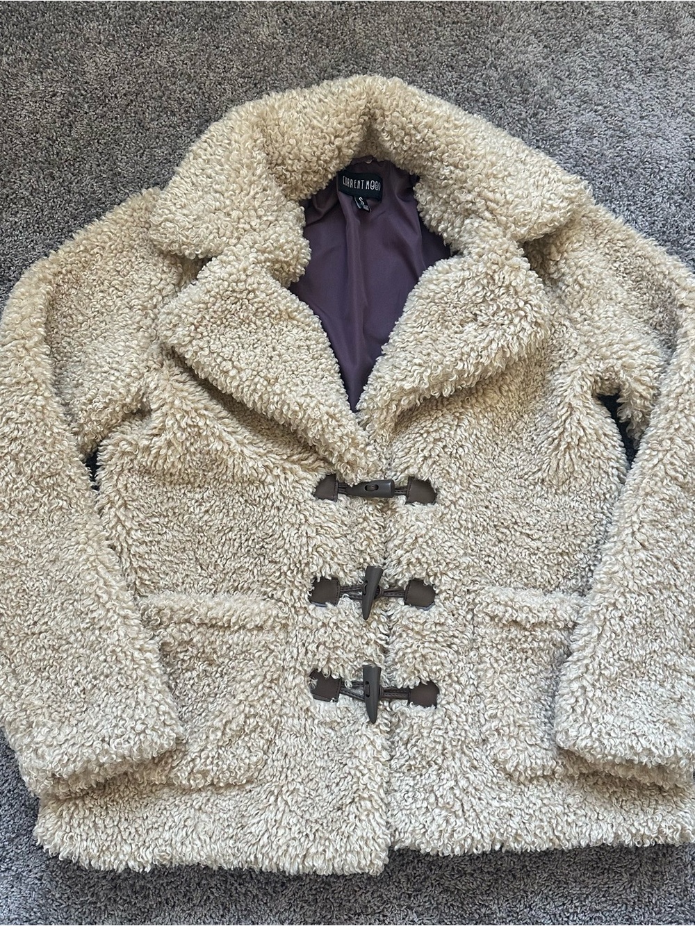 Dolls Kill Cream Teddy Toggle Coat